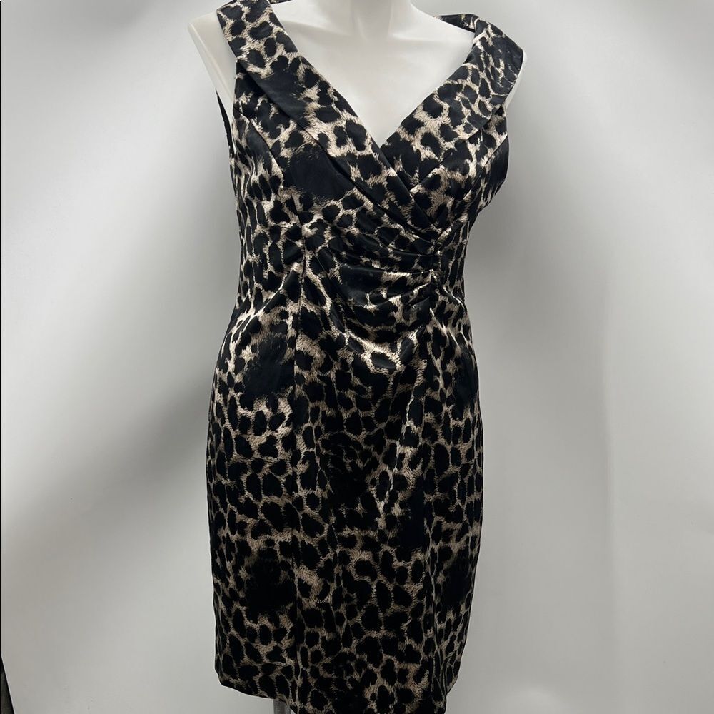 Connected Apparel Black and Brown Dress